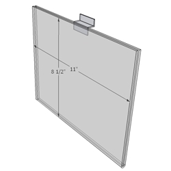 WM1185FSW - 11" X 8.5" sign holder (Landscape - Flush with Slat Wall)-0