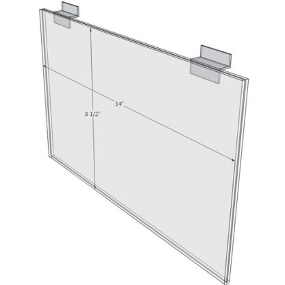 WM1485FSW - 14" X 8.5" sign holder (Landscape - Flush with Slat Wall)-0