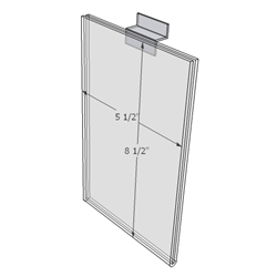 WM5585FSW - 5.5" X 8.5" sign holder (Portrait - Flush with Slat Wall)-0