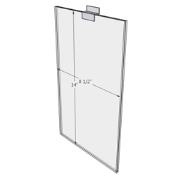 WM8514FSW - 8.5" X 14" sign holder (Portrait - Flush with Slat Wall)-0