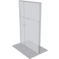 OB5585 - 5.5" X 8.5" countertop sign holder (Portrait)-0