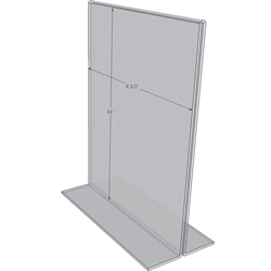 OB8511 - 8.5" X 11" countertop sign holder (Portrait)-0