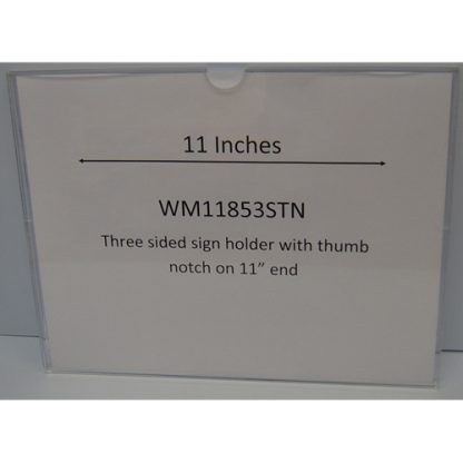 WM1185F3STN - 11" X 8.5" (Landscape - Flush "Mini Pocket" Sign Holder)-0