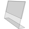 TB3525 - 3.5" X 2.5" slant back (Landscape) - Tilt Back Acrylic Sign Holder - Economy - .08 Inch Thickness