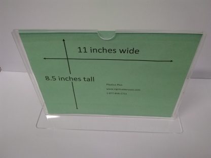 TStand1185F3STN - 11" X 8.5" (Landscape - "Mini Pocket" T Stand Sign Holder) -0