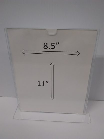 TStand8511F3STN - 8.5" X 11" (Portrait - "Mini Pocket" T Stand Sign Holder) -0