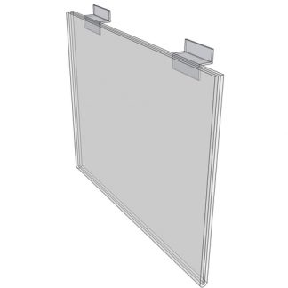 WM1711FSW - 17" X 11" sign holder (Landscape - Flush with Slat Wall) - Wall Mount Acrylic Sign Holder - Standard - 1/8 Inch Thickness