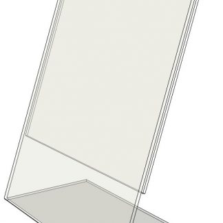 TB2035 - 2.0" X 3.5" slant back (Portrait) - Tilt Back Acrylic Sign Holder - Economy - .08 Inch Thickness-0