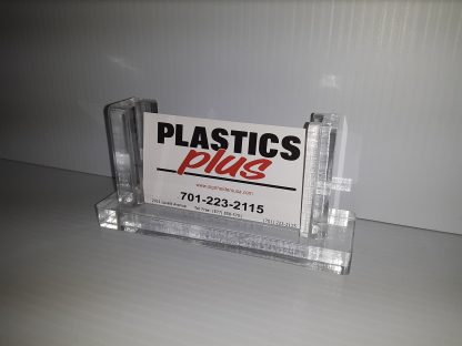 Horizontal Business Card Holder - Clear with Open Front and Back-4968