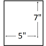 5X7 inches (5 X 7 Portrait)