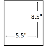 5.5X8.5 inches (5.5 X 8.5 Portrait)