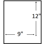 9X12 inches (9 X 12 Portrait)
