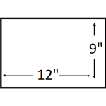 12X9 inches (12 X 9 Landscape)
