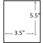 3.5X5.5 inches (3.5 X 5.5 Portrait)