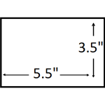 5.5X3.5 inches (5.5 X 3.5 Landscape)