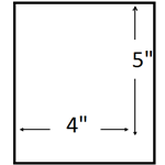 4X5 inches (4 X 5 Portrait)