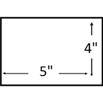 5X4 inches (5 X 4 Landscape)